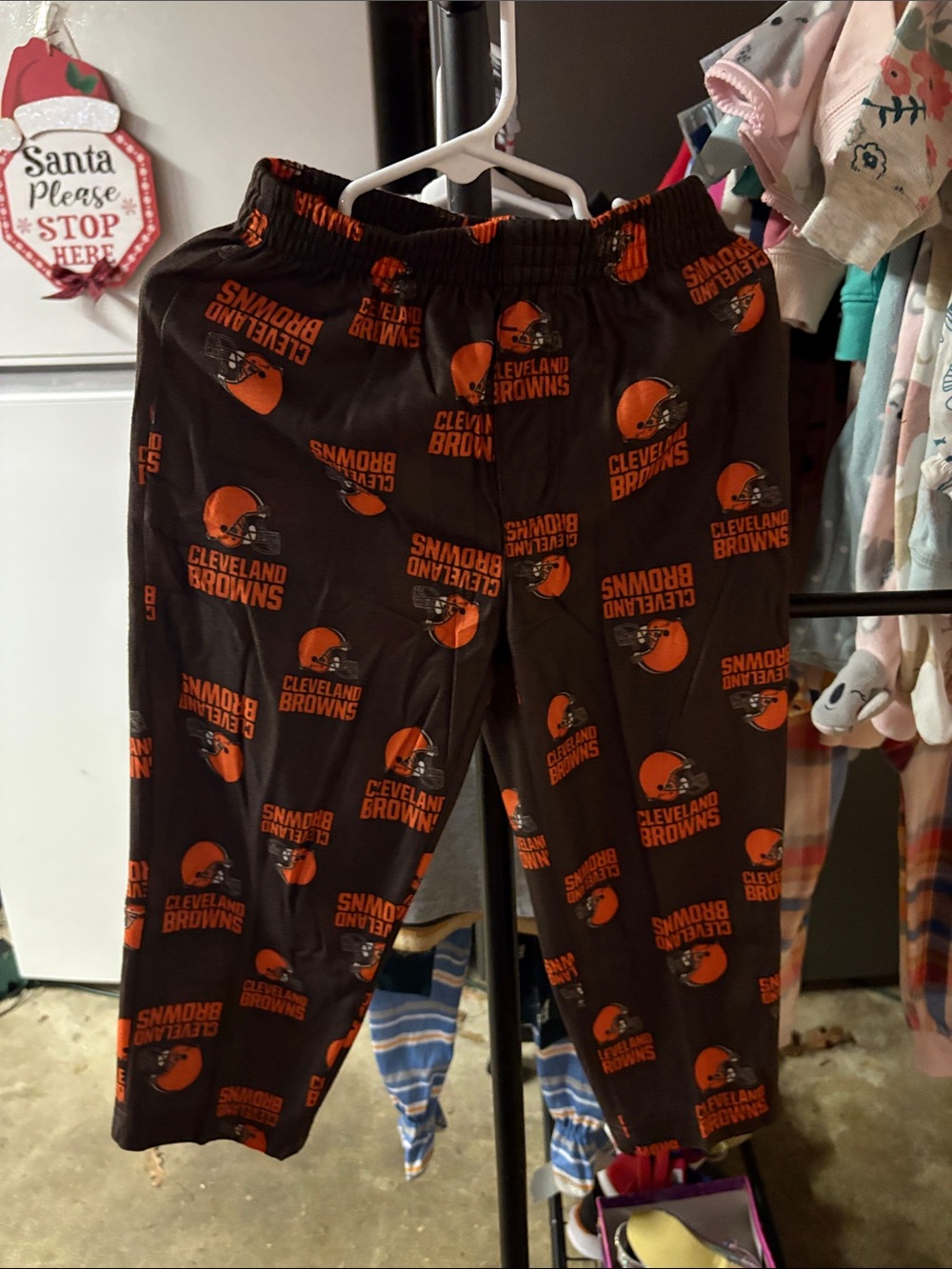 Nwt 3t Cleveland Browns Brown & Orange pajama Pants